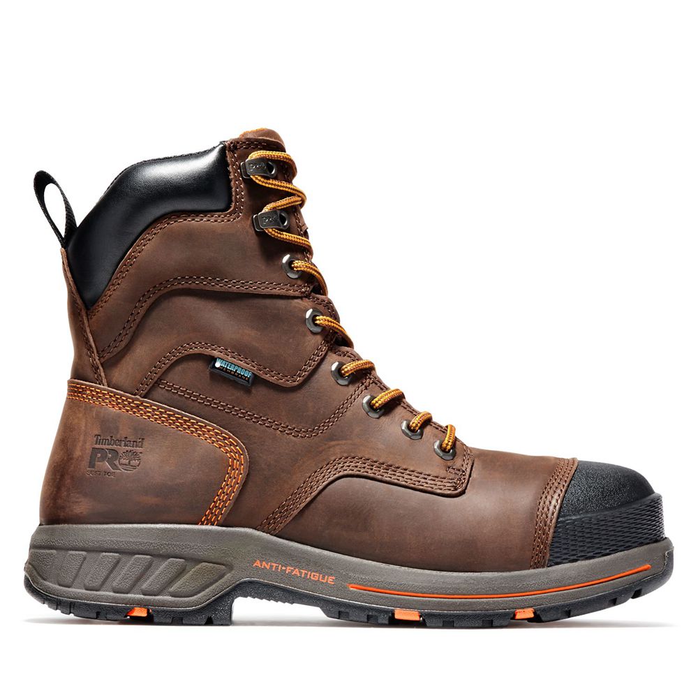 Botas de Trabajo Timberland Hombre Pro® Helix Hd 8" Soft Toe Marrones/Negras - Chile GYR-418357